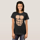 Mens Gorilla Chest Muscles Six Pack T-Shirt (Vorne ganz)
