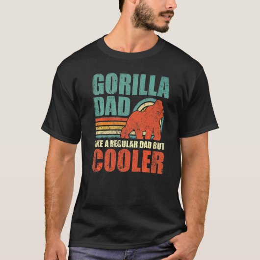 Mens Gorilla Vater wie ein regelmäßiger Vater, abe T-Shirt (Vorderseite)