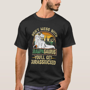 Mens Grampa Rex Saurus Vater's Day Christmas Vint T-Shirt
