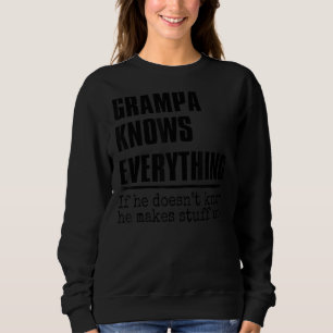 Mens Grampa weiß alles Beste Opa je Fett Sweatshirt