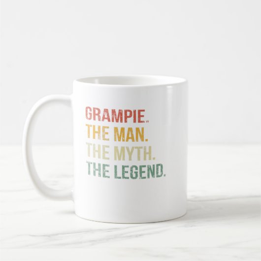 Mens Grampie Man Myth Legende für Mens Vater Vater Kaffeetasse (Links)