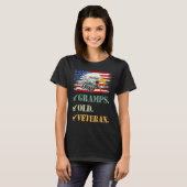 Mens Gramps Old Veteran American Eagle Flag Cool m T-Shirt (Vorne ganz)