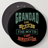 Mens Grandad, der legendäre Großvater Button (Vorne & Hinten)