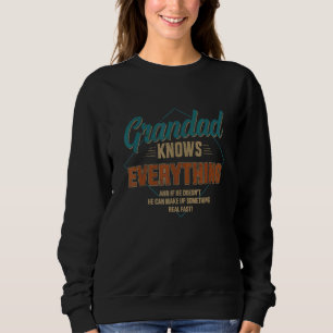 Mens Grandad kennt alles 60. Vatertag Sweatshirt