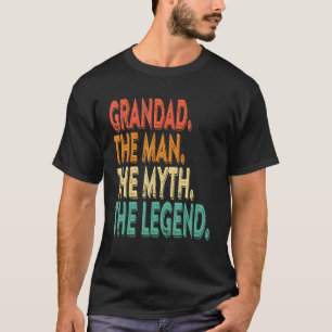 Mens Grandad Man The Myth Legend Vater Tag Funn T-Shirt