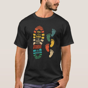 Mens Grandad Schuhe mit wenig Fußspuren T-Shirt