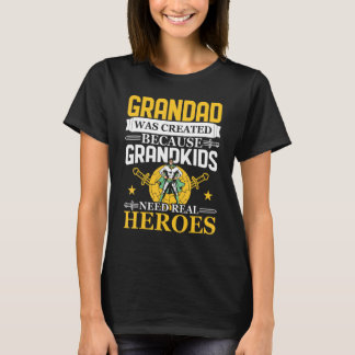 Mens Grandad Was Created Because Grandkids Need Re T-Shirt