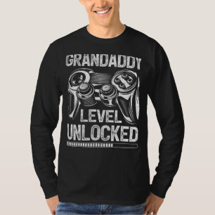 Mens Grandaddy Level Uncked Video Gamer Vater' T-Shirt