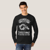 Mens GRANDDAD Knows Everything Shirt 60th Gift Fun (Vorne ganz)