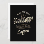 Mens Granddaddy Coffee Grandpa-Geschenk Einladung (Vorne/Hinten)