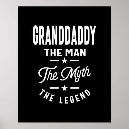 Mens Granddaddy der Mann, der Mythos, die Legende Poster (Vorne)