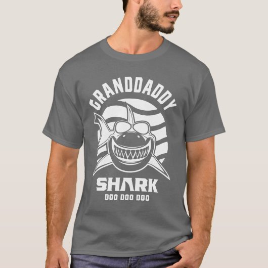 Mens Granddaddy Shark Grandpa-Geschenk T-Shirt (Vorderseite)