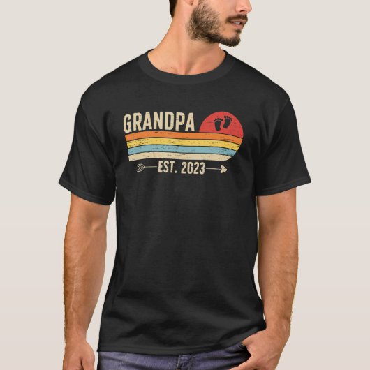 Mens Grandpa 2023 New First Time Grandpa To Be T-Shirt (Vorderseite)