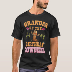Mens Grandpa des Geburtstags Cowgirl Western Thema T-Shirt