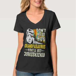 Mens Grandpa Rex Saurus Papasaurus Dinosaurs Men F T-Shirt