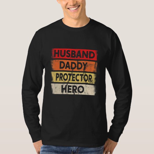 Mens Grandpa Vathers Day Husband Daddy Protector H T-Shirt (Vorderseite)