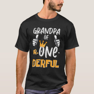 Mens Grandpa von Herrn Onederful 1. Geburtstag zue T-Shirt