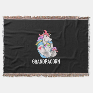 Mens Grandpacorn Einhorn Opa und Großvater Decke