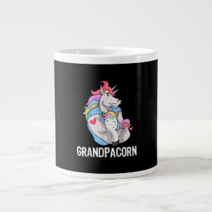 Mens Grandpacorn Einhorn Opa und Großvater Jumbo-Tasse