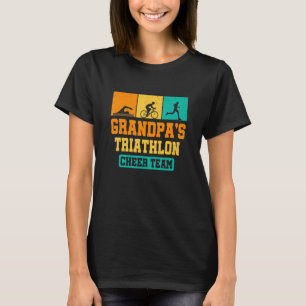 Mens Grandpas Triathlon Cheer Team Triathlon T-Shirt