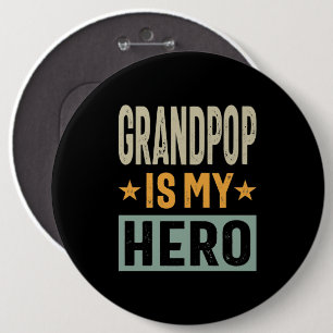 Mens Grandpop ist mein Held - Vater Opa-Geschenk Button