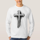 Men's Graphic Christian Cross Long Sleeve Tee  (Vorderseite)