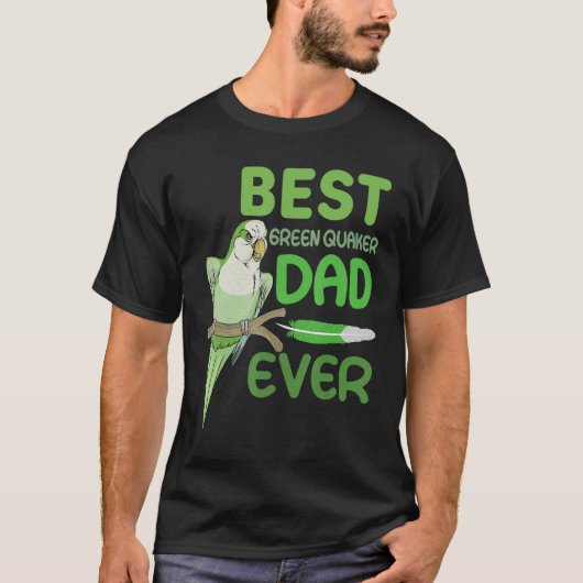 Mens Green Quaker Dad Monk Parakeet Best Green Qua T-Shirt (Vorderseite)