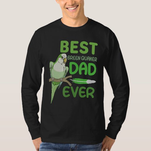 Mens Green Quaker Dad Monk Parakeet Best Green Qua T-Shirt (Vorderseite)