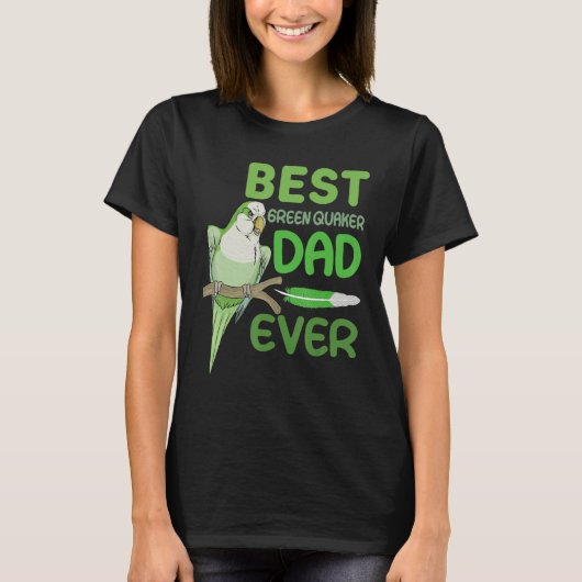 Mens Green Quaker Dad Monk Parakeet Best Green Qua T-Shirt (Vorderseite)
