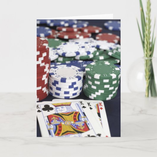 Men's Greeting Card Poker Design Karte (Vorderseite)