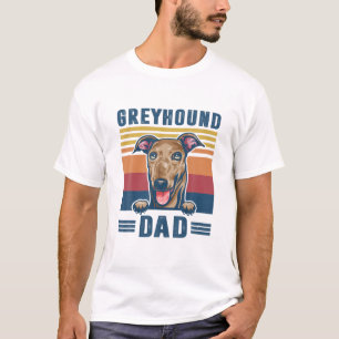 Mens Greyhound Vater Vater Retro Windhound Geschen T-Shirt
