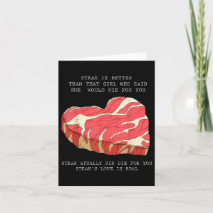 Mens Grillen Heart Graphic Funny Quote Single Meme Karte