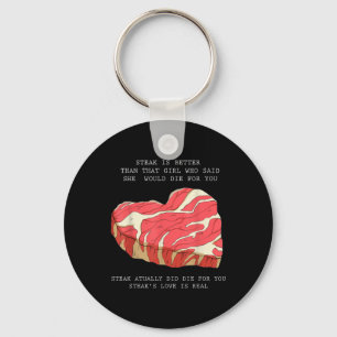 Mens Grillen Heart Graphic Funny Quote Single Meme Schlüsselanhänger