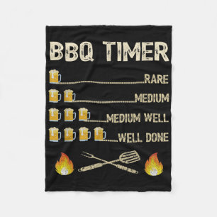 Mens Grillen Timer Funny Barbecue Grill Bierbrauer Fleecedecke