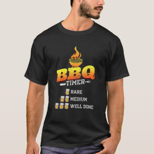 Mens GRILLEN Timer, Funny Steak Grilling and bier, T-Shirt