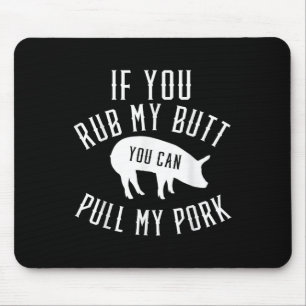 Mens Grilling T Shirt Funny Gift Pork Grillen Smok Mousepad
