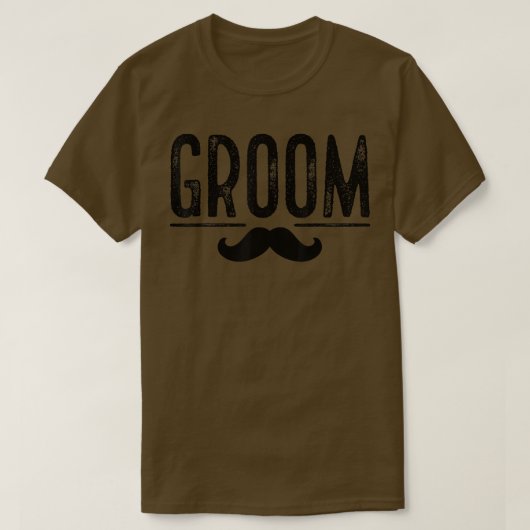 Mens Groom Bachelor PartyMit Mustache Light T-Shirt (Design vorne)