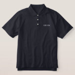 Mens Groom Classic Polo Shirt<br><div class="desc">Klassisches Shirt für den Groom,  in der Marine mit weißen bestickten Buchstaben dargestellt.</div>