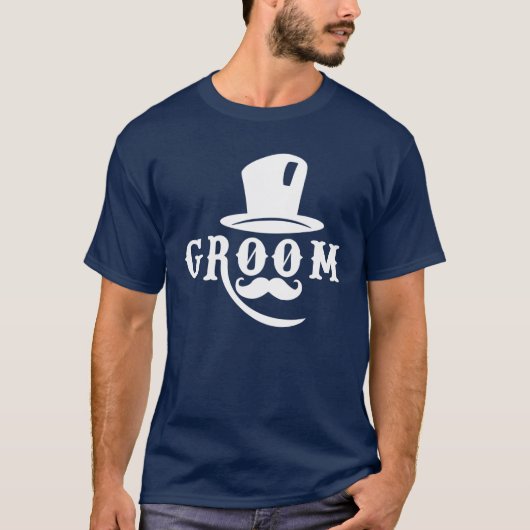 Mens Groom Hat Cute Engagement Wedding Bachelor Pa T-Shirt (Vorderseite)