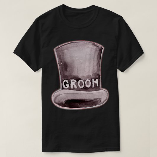 Mens Groom Hat Cute Engagement Wedding Bachelor Pa T-Shirt (Design vorne)