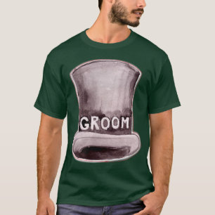 Mens Groom Hat Niedliche Verlobung Hochzeit Bachel T-Shirt
