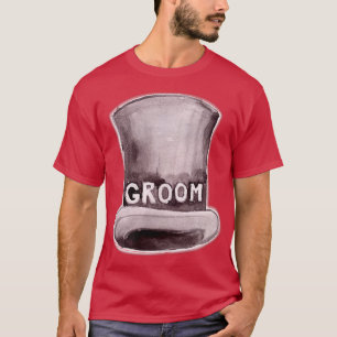 Mens Groom Hat Niedliche Verlobung Hochzeit Bachel T-Shirt