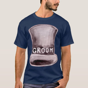 Mens Groom Hat Niedliche Verlobung Hochzeit Bachel T-Shirt