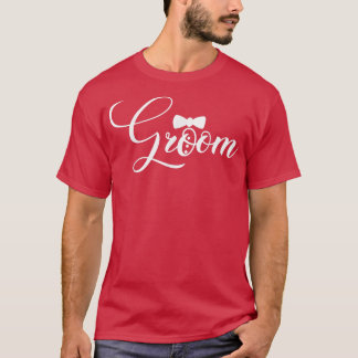 Mens Groom Niedliche Verlobung Match Newlyweds Bac T-Shirt