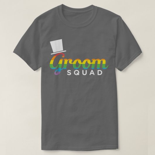 Mens Groom Squad LGBT Gay Bachelor Party T-Shirt (Design vorne)