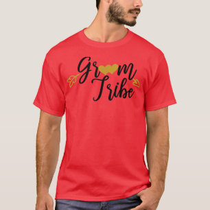 Mens Groom Stamm Herz Verlobung Hochzeit Party Ma T-Shirt
