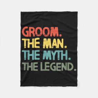 Mens Groom Wedding Bachelor Party Retro Vintag Fleecedecke