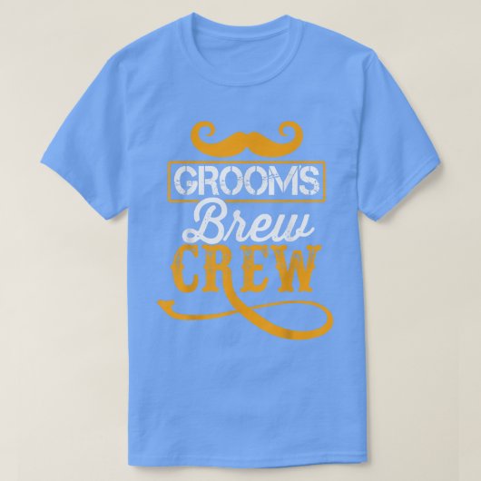 Mens Grooms Brew Crew Bachelor Party T-Shirt (Design vorne)