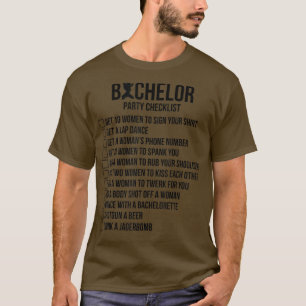 Mens Groomsmen Groom Squat Men Bachelor Supplies P T-Shirt