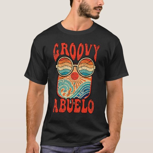 Mens Groovy Abuelo 70s Aesthetic Nostalgia 1970's T-Shirt (Vorderseite)
